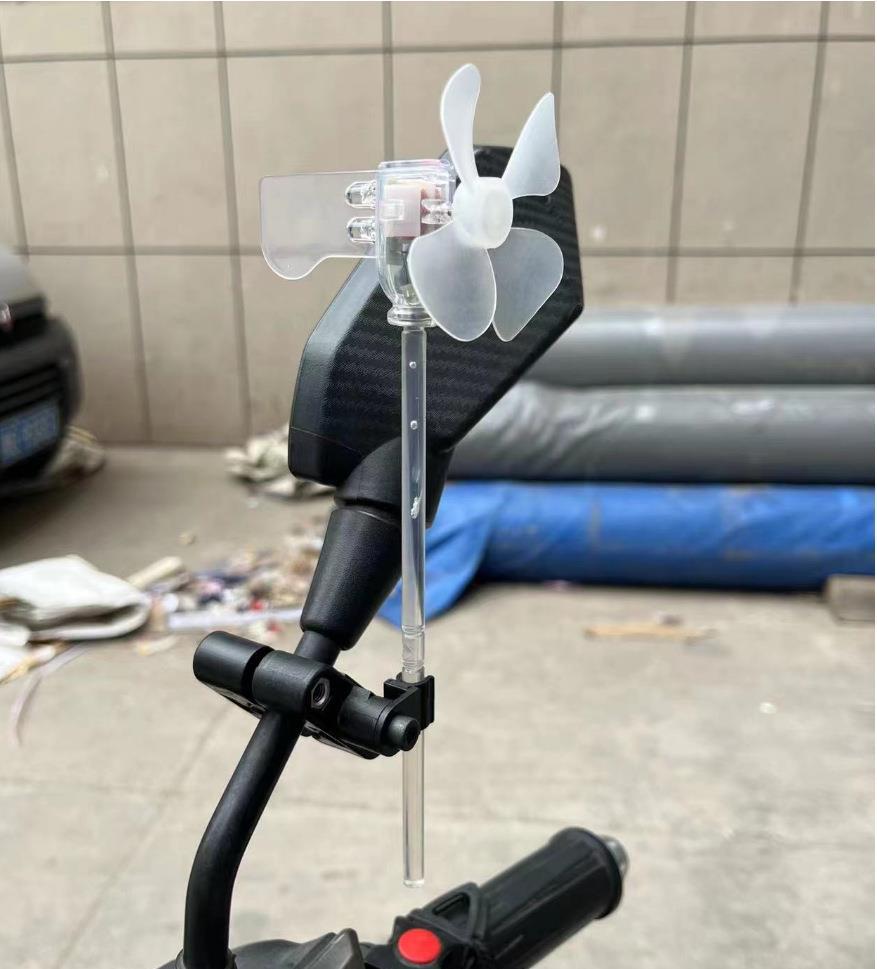 Motorcycle electric car decoration light small windmill wind power generation light LED wind power warning light accessories
