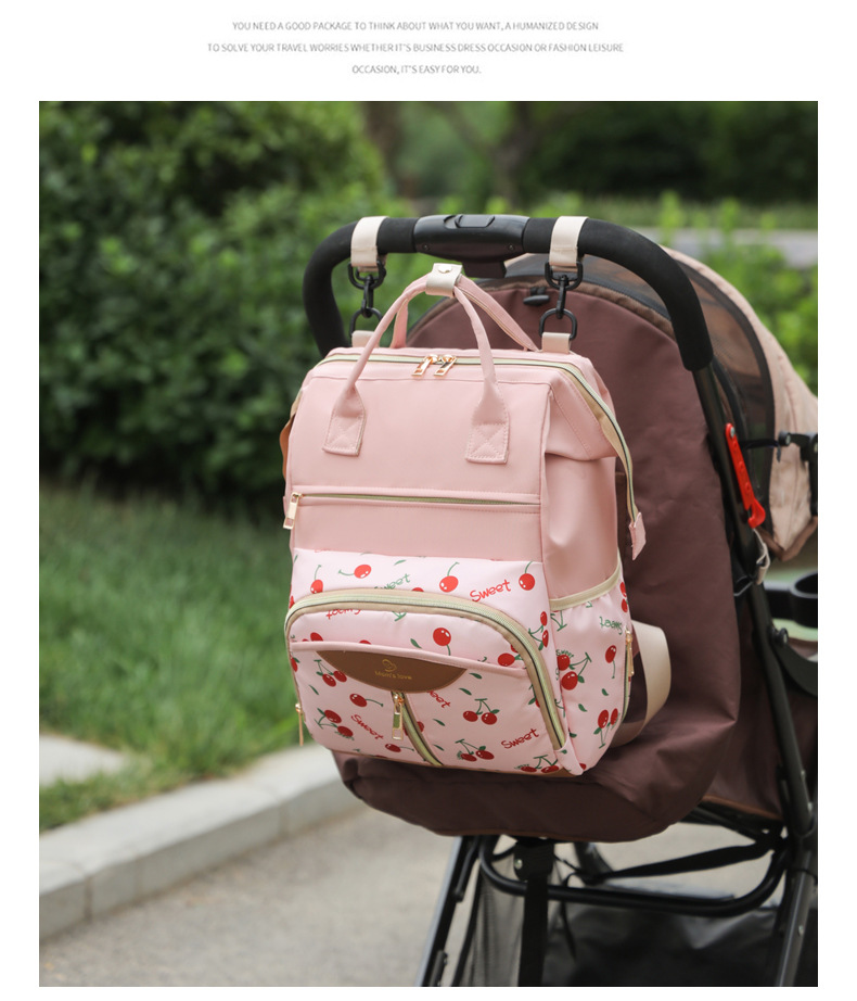 Mother and baby bag, maternity bag, large-capacity convenient mommy bag, new style, with an opening at the back to hold a baby bottle, multi-compartment maternity bag undefined