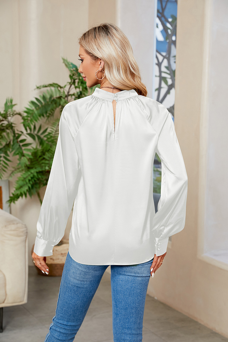 Women's Blouse Long Sleeve Blouses Elegant Solid Color display picture 17