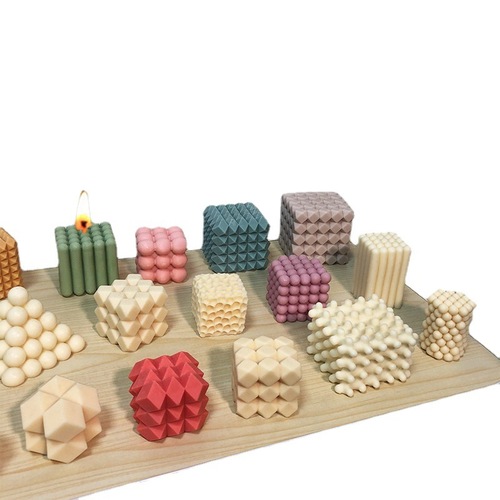 Geometric diamond section special-shaped magic cube aromatherapy candle mold diy plaster ornaments magic ball candle silicone mold