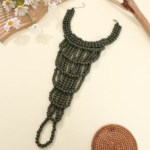 �羳��Ʒ��ɫľ��������K�i��ֹ����������Ů���l necklace