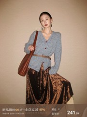 鹭青一【点樱9.08 20:00 新品】羊毛亮片针织慵懒宽松毛衣开衫女
