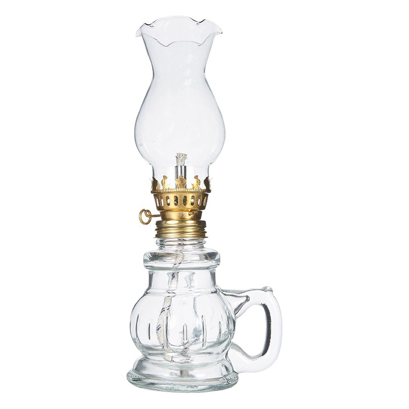 Small size vintage glass kerosene lamp camping atmosphere lighting lamp living room bedroom decoration night light emergency light