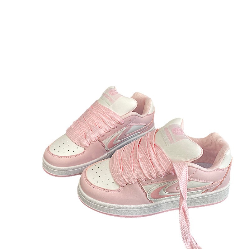 Dopamina retro pequeño relámpago zapatos de pan verano y otoño de 2025 nuevos zapatos de skate en zapatos casuales blancos