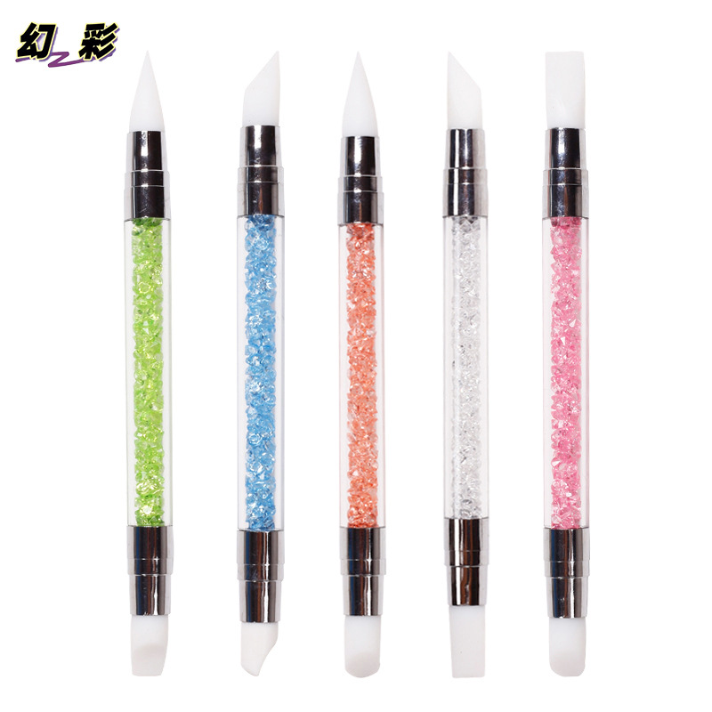 transparent double-sided manicure tools set for manicure