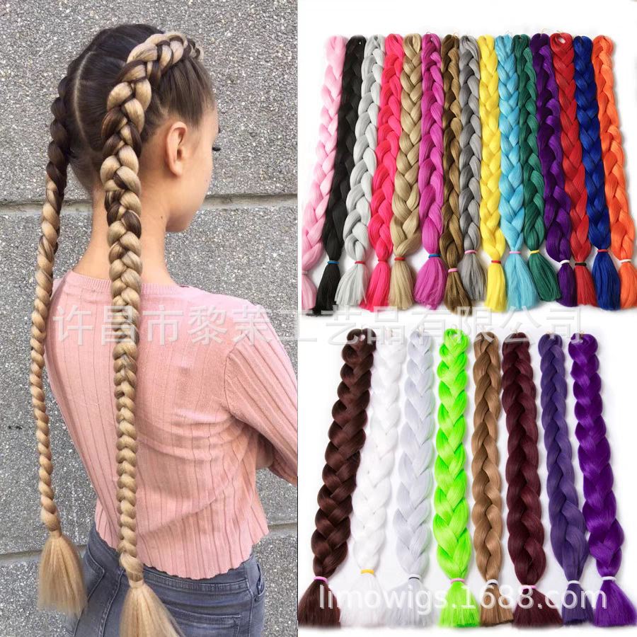 Trenza grande de fibra química africana Tarjeta de papel XP 165g Peluca Trenza grande 82inches Trenza sucia de seda de alta temperatura Trenza reggae