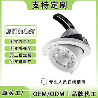 超市展厅服装店铺led洗墙灯商用天花灯嵌入式小山丘射灯cob象鼻灯