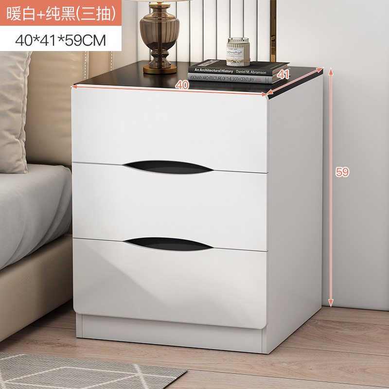 Mesita de noche simple dormitorio mesita de noche simple moderno pequeño gabinete de almacenamiento hogar Luz de lujo de alto grado rack de almacenamiento