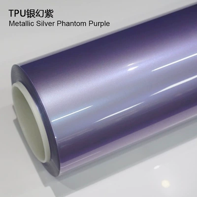 film, self-healing, scratch-resistant, full car wrap, Auto Color Change Film - tpu-silver-fantasy-purple-1524m15m