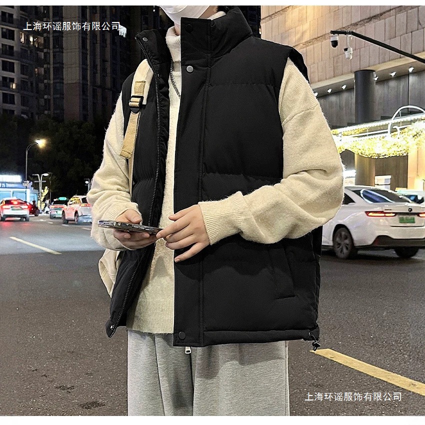 男款立领马甲大码加厚棉马甲坎肩外套保暖加厚情侣款棉衣现货
