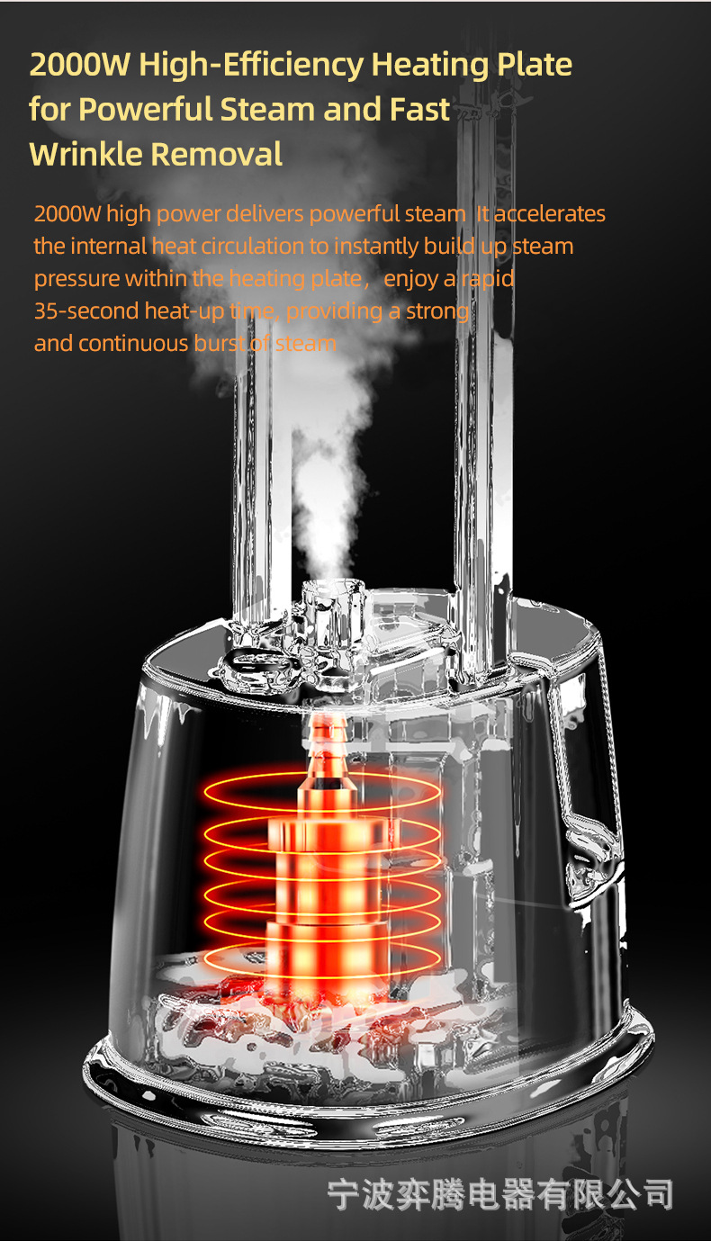 High-power Standing Garment Steamer蒸汽熨衣机欧美英规现货