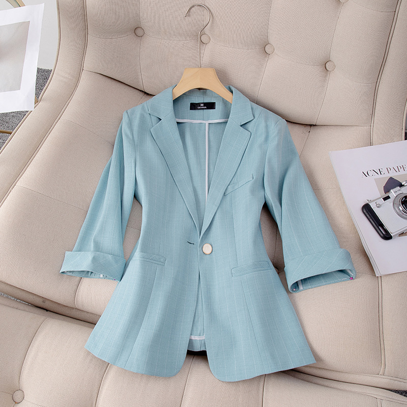 Spring autumn khaki fashionable fitted classic suit jacket