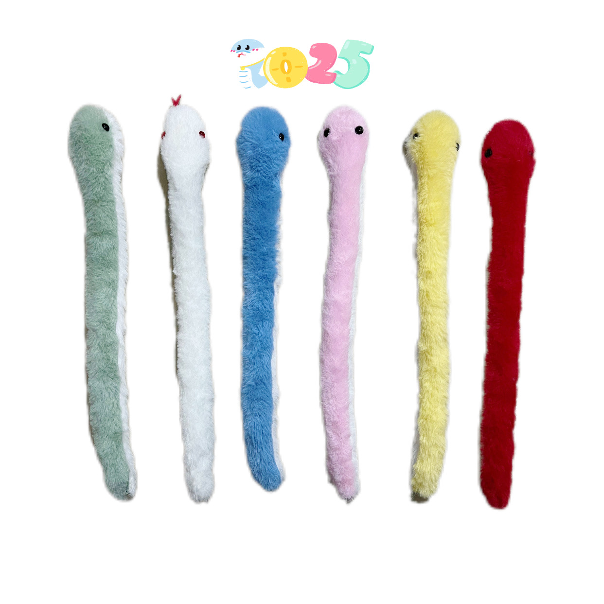 (2개) 구불 구불 한 귀여운 작은 뱀 인형 어린이 봉제 장난감 녹색 뱀 인형 소파 거실 장식 뱀 마스코트의 해