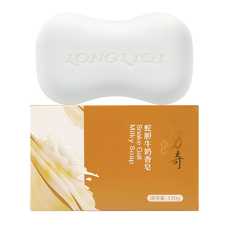 Longliqi 石鹸 120 グラム蛇胆レモンミルク石鹸保湿クレンジング石鹸スイカズラバスバスクレンジング石鹸|undefined