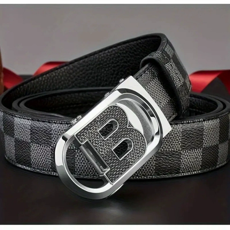 Men's belt, leather polyurethane trousers, cowhide