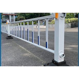 Municipal road guardrail road sidewalk anti-collision fence traffic highway isolation fence zinc steel fence