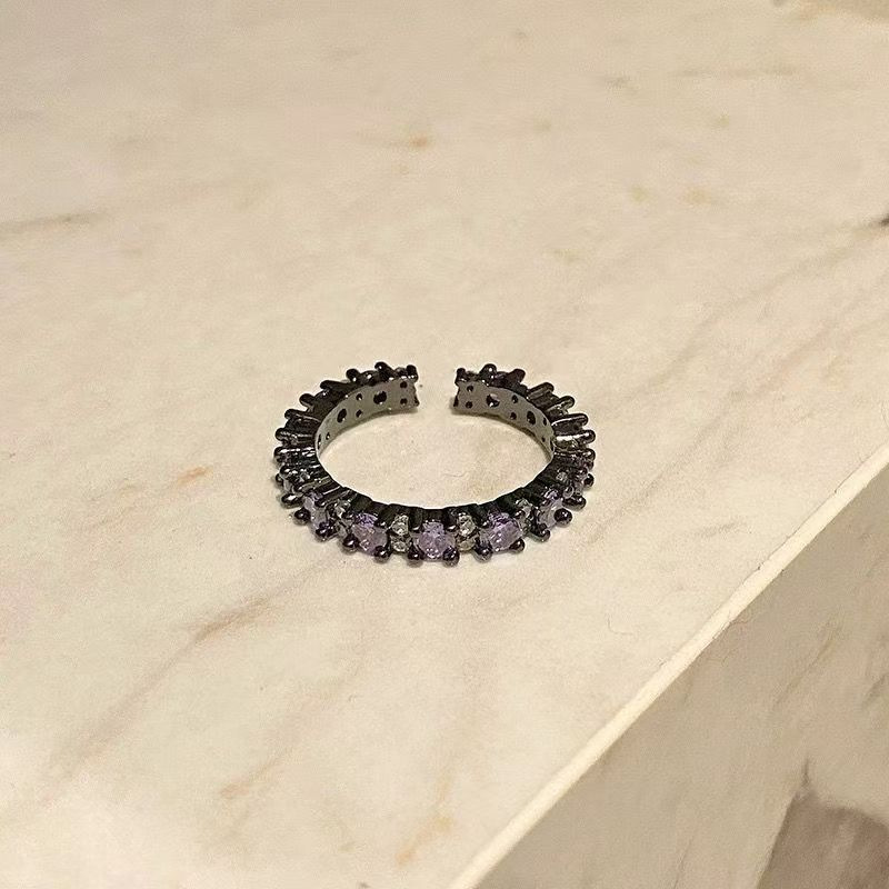 Dark diamond ring