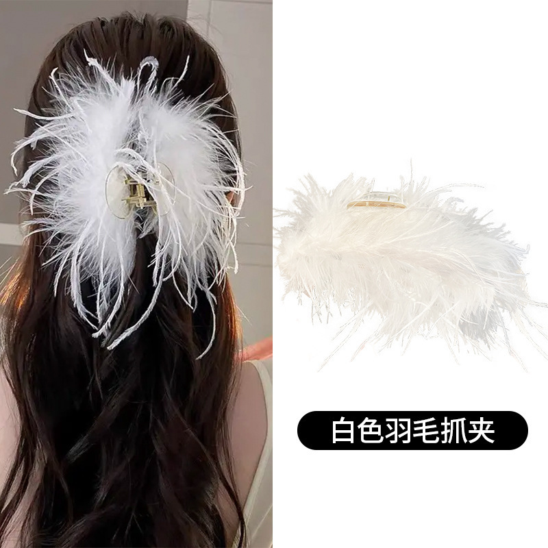 エレガントな大きなリボンサメクリップ女性用ローポニーテールグリッパー後頭部ハーフタイヘアアクセサリーヘアピンヘッドクリップ|undefined