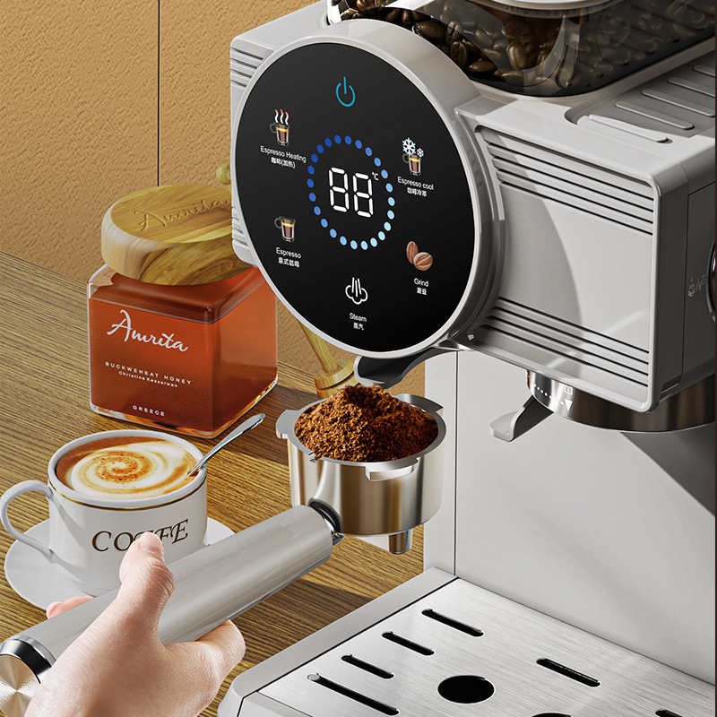 モコナコーヒーマシン家庭用小型エスプレッソ水出し挽きオールインワンマシン業務用ミルク泡立て器|undefined