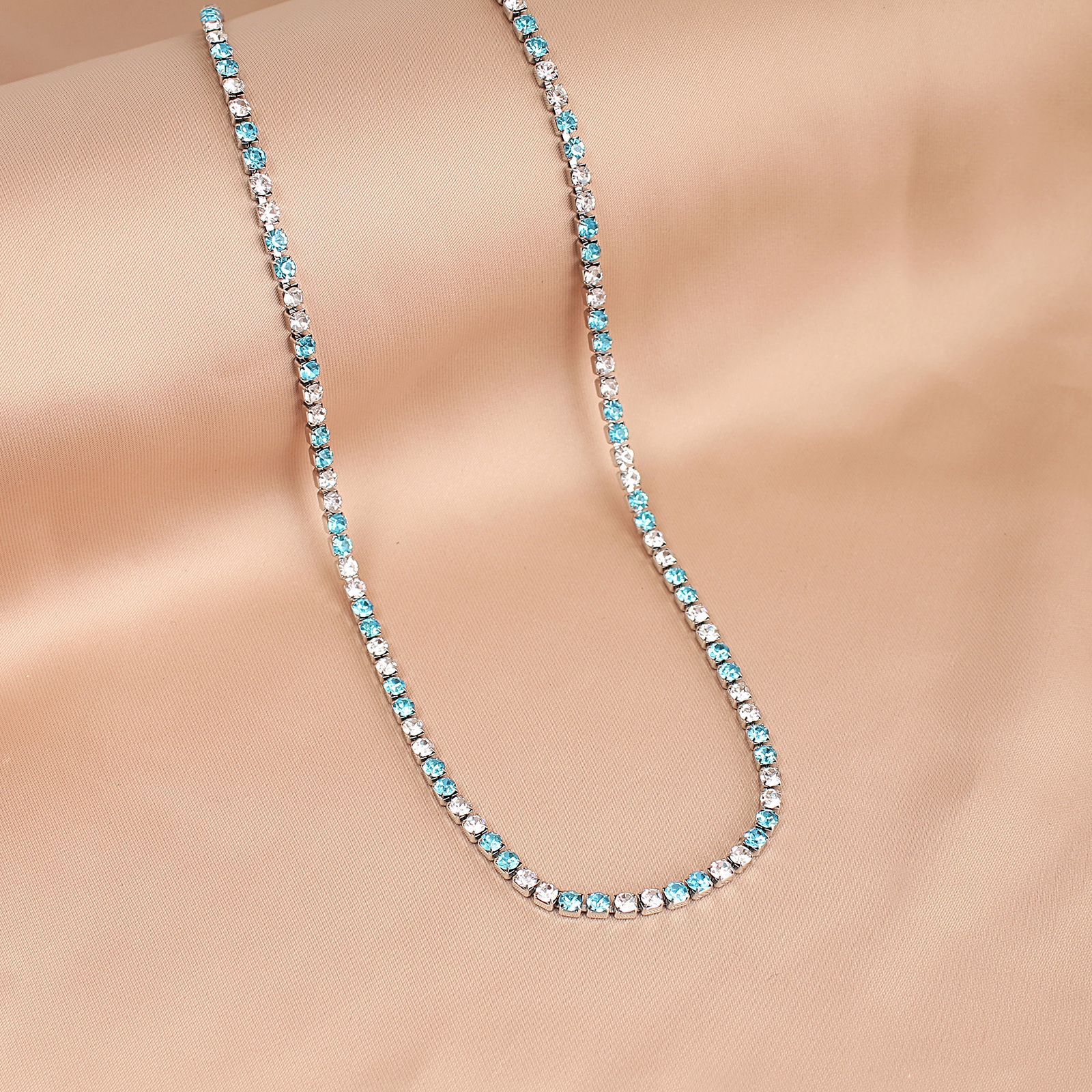Shopping Occasion 304 Stainless Steel Material Modern Style Geometric Stainless Steel Handmade Inlay Artificial Gemstones Bracelets Necklace