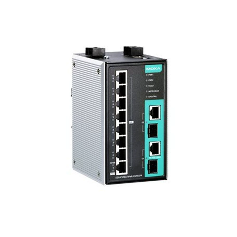 Промышленный коммутатор MOXA EDS-P510A-8PoE-2GTXSFP-T, новый
