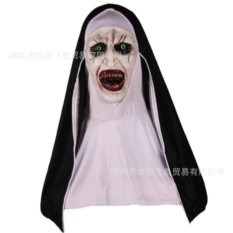 Conjuring 2 máscaras de monjas Halloween horror horror horror horror escalofría de látex cubierta de cabeza Cosplay Factory Props en stock
