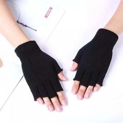 New Colorful Half-Finger Insulated Gloves for Men and Women, Thin Winter Knit Cold-Proof Riding Work Writing Finger-Revealing Gloves