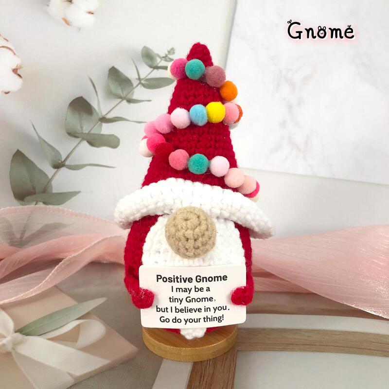 Cross-border explosions crocheted Christmas tree potted mood doll handmade positive energy holding card doll series gifts