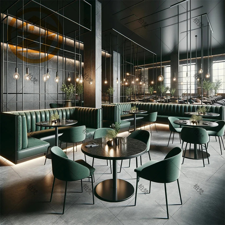 Almacenamiento sofá de madera sólida sofá curva de forma especial contra la pared cafetería cadena de tiendas restaurante comercial exclusivo transfronterizo