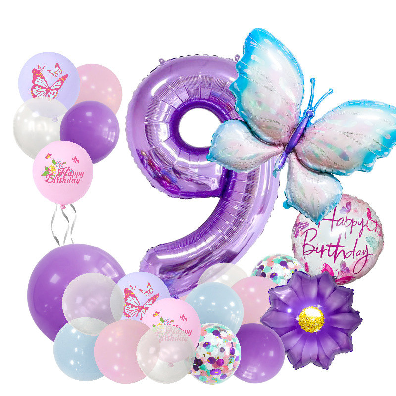 Casual Cute Letter Butterfly Aluminum Film Birthday Festival Balloons display picture 14