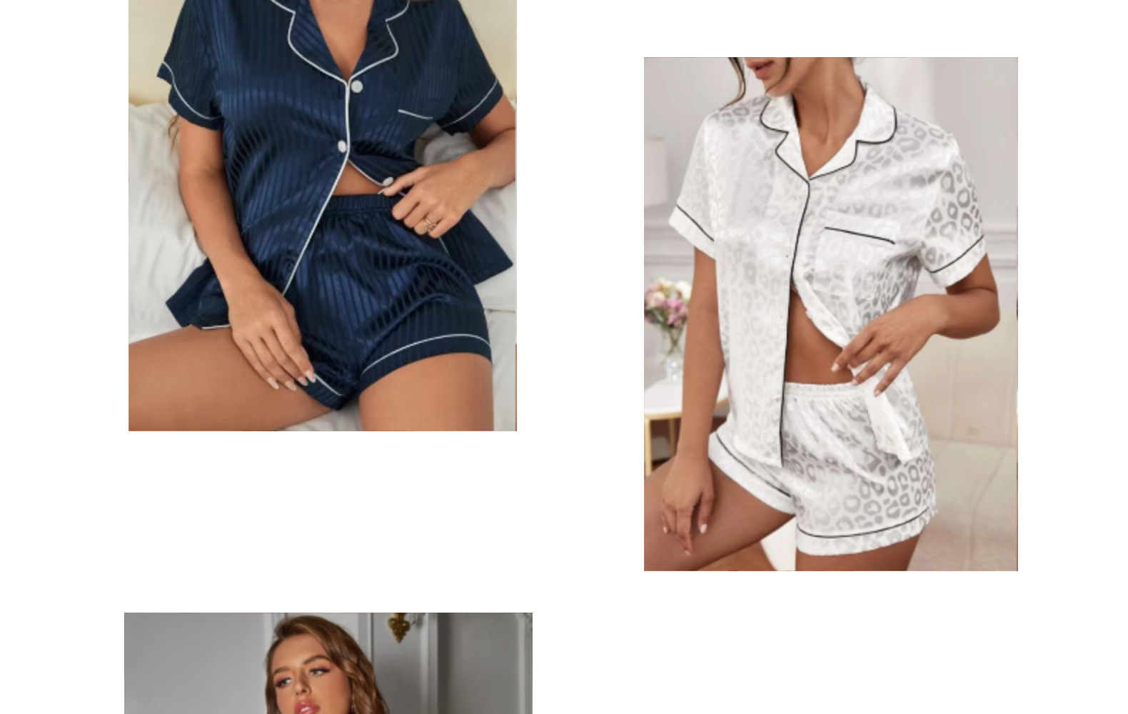 Stripe, Heart Shape, Leopard Pattern Summer Season Women's Fashion Stripe Heart Shape Polyester Satin Shorts Sets