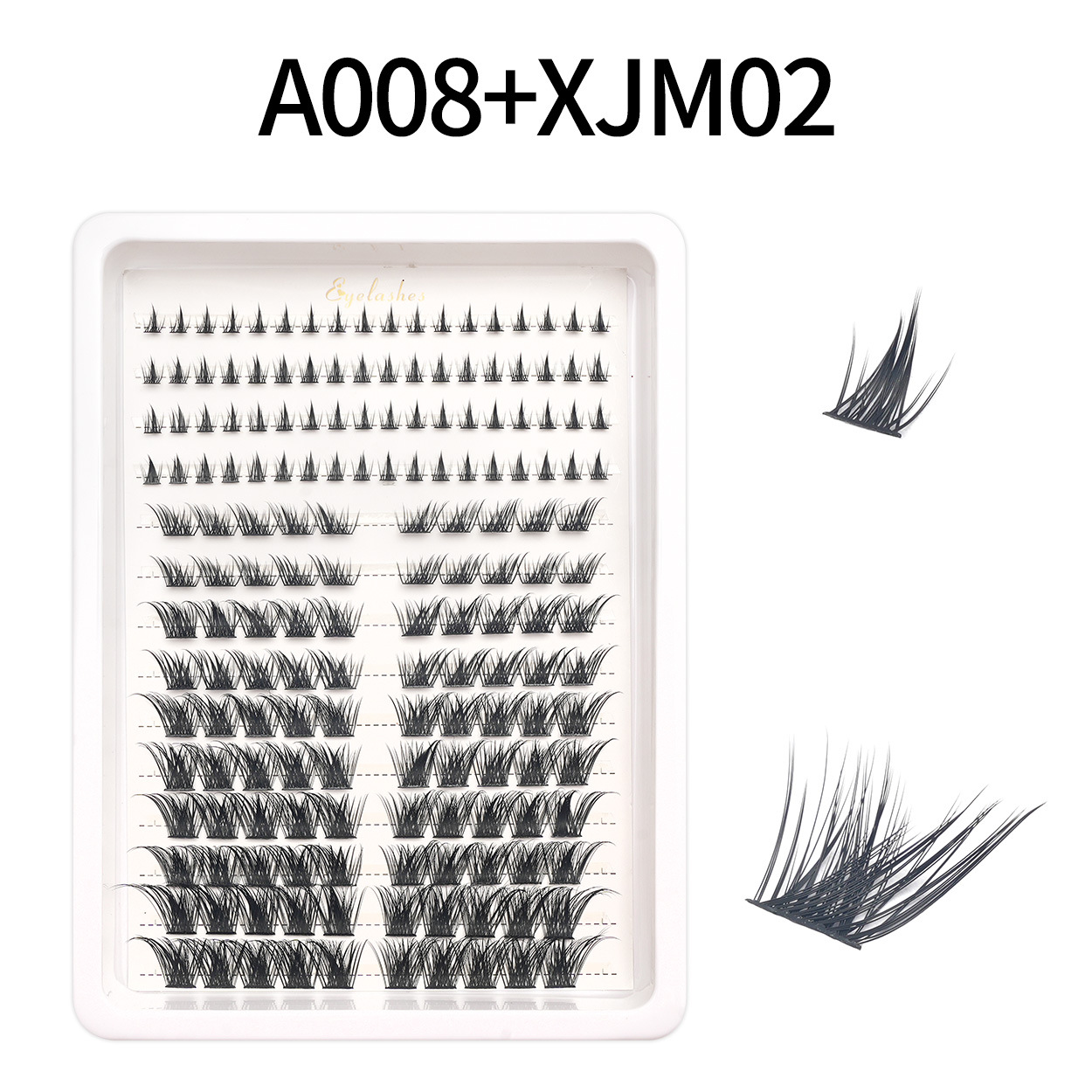 Amazon venta en caliente sobre las pestañas falsas bajo las pestañas combinación de comercio exterior, Europa y América, cabello D-curso DIY ojos pestañas al por mayor