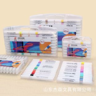 Korean painting acrylic marker suit/24/48 color water-based paint pen ceramic graffiti pigment pen portable box