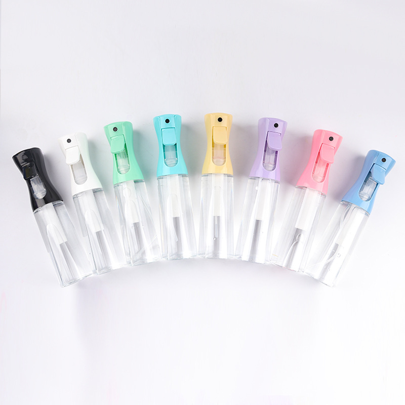 超细雾喷水瓶日化美发持续喷雾瓶 酒精消毒液喷壶300ml泵头塑料瓶