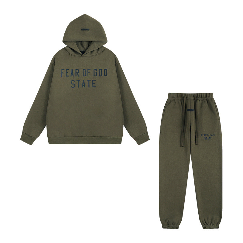 FOG ESSENTIALS Temporada 10 Impresión de letras de estilo americano Suéter Suelto Set de moda masculina Transfronterizo image 14