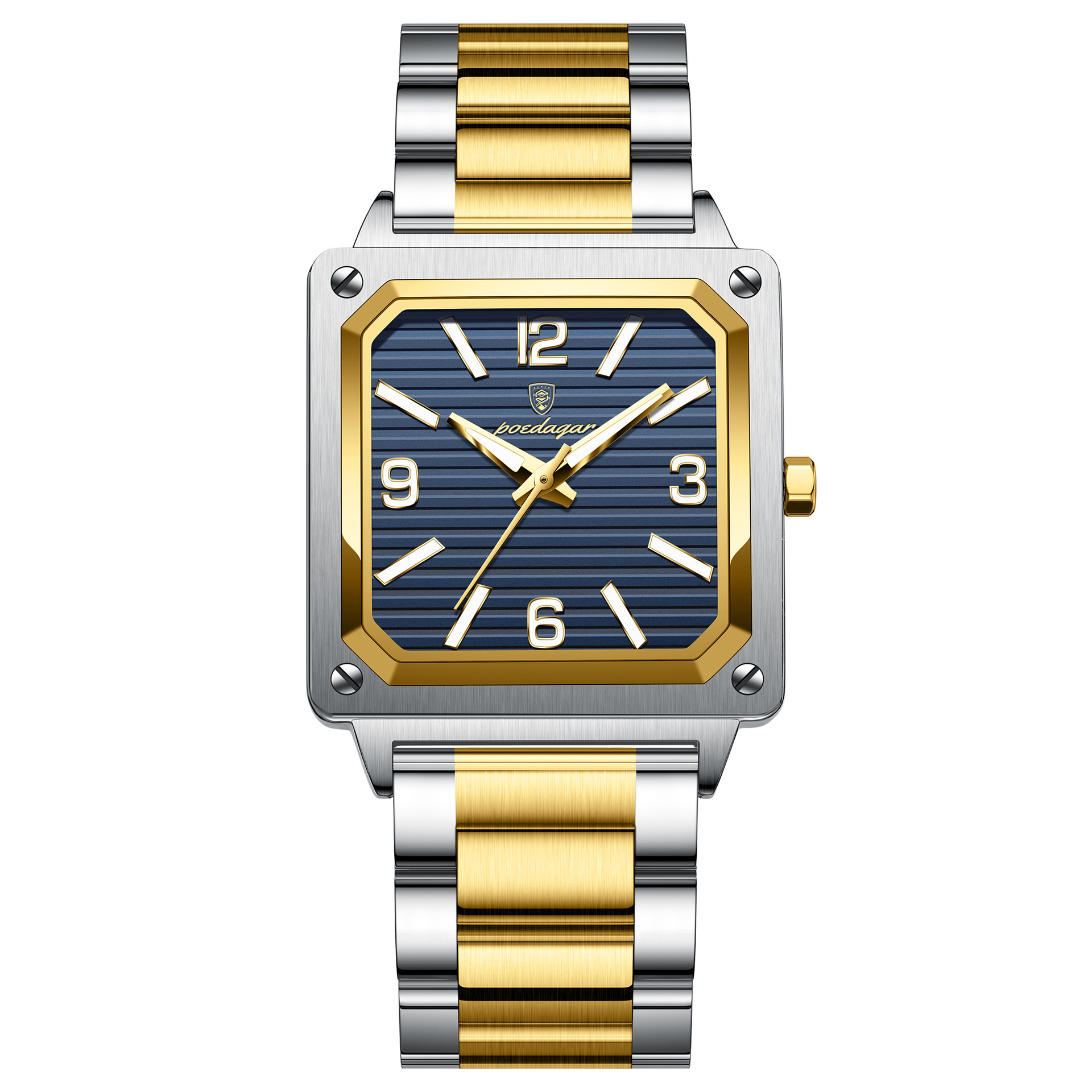 Marca suiza reloj luminoso impermeable para hombre nuevo reloj de cuarzo de moda en vivo comercio exterior estilo caliente de una pieza