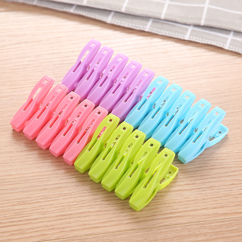 Candy Color Clothes Pin Outdoor Drying Windproof Clip Large Multifunctional 20 Pack Thickened Drying Small Clip