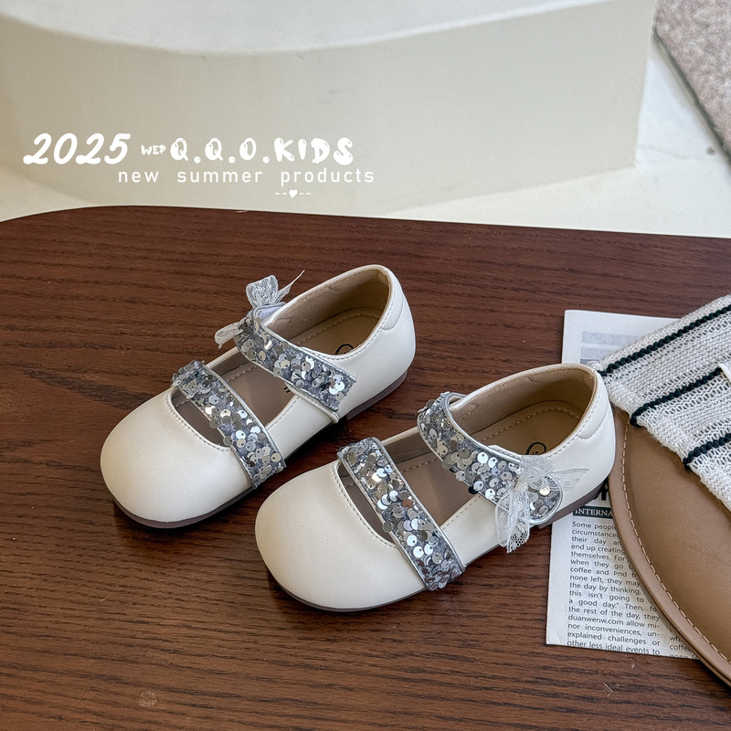 QQO童靴2025秋の新しい女の子の靴韓国版少女ファッションの明るいメアリージェーン靴|undefined