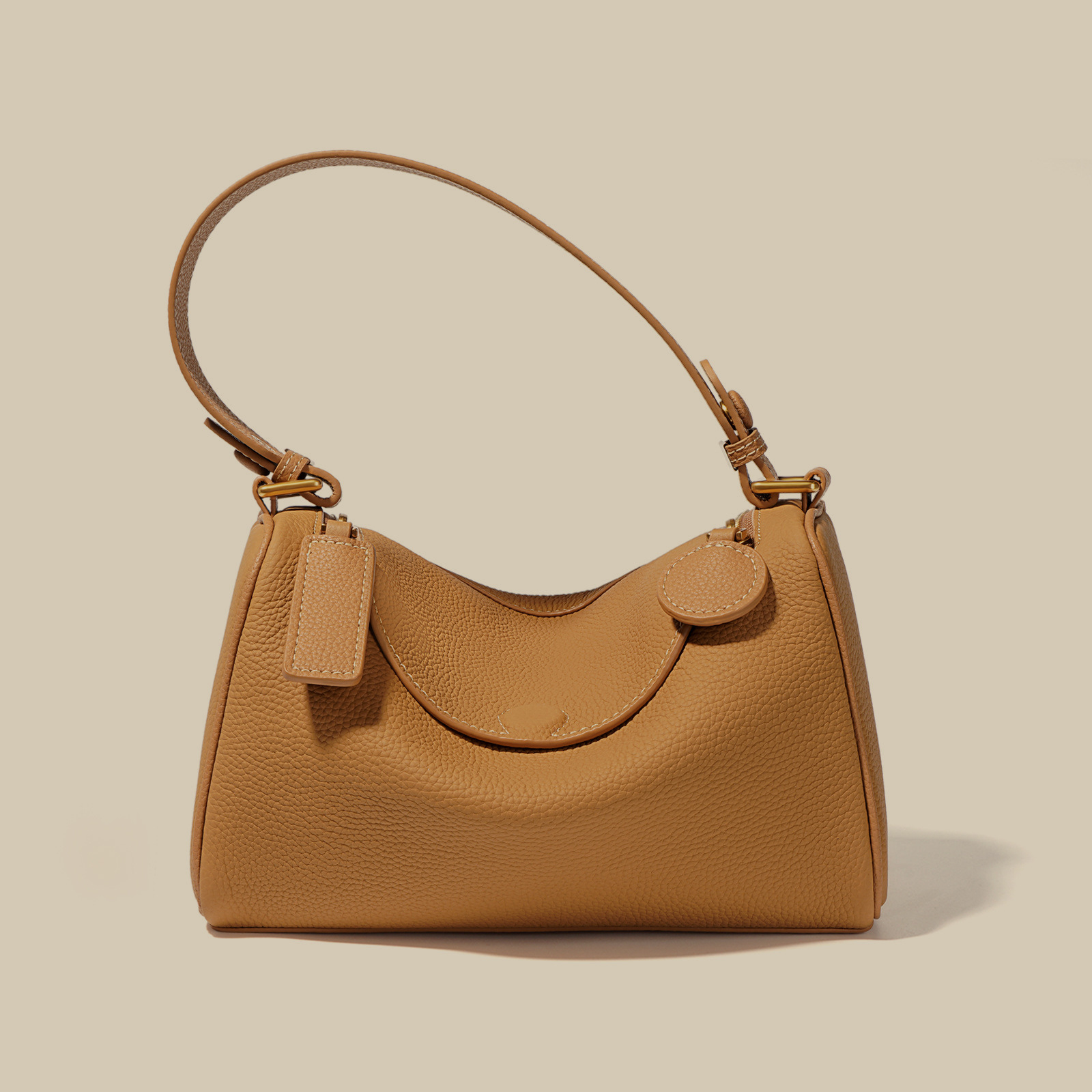 包包女2025新款头层牛皮通勤百搭斜挎包高级感真皮单肩枕头包