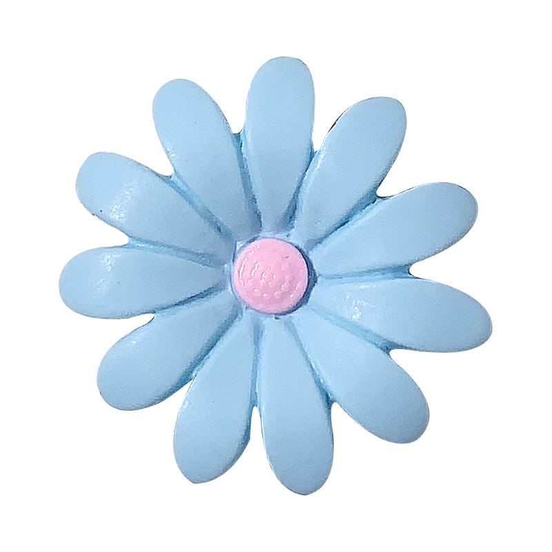 Accesorios de resina de flor de margarita de color transfronterizo DIY pegamento de crema agujero de cáscara de teléfono móvil agujero de zapatos taza de agua material de pegatina de refrigerador