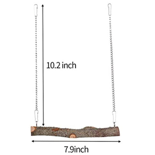 Parrot Swing Bird Supplies with Peelable Branch Swing Stand Bar Bird Cage Accessories