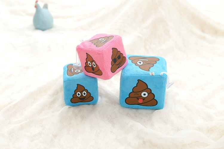 Plush dice, toy, doll for kindergarten, cartoon creative sponge pendant
