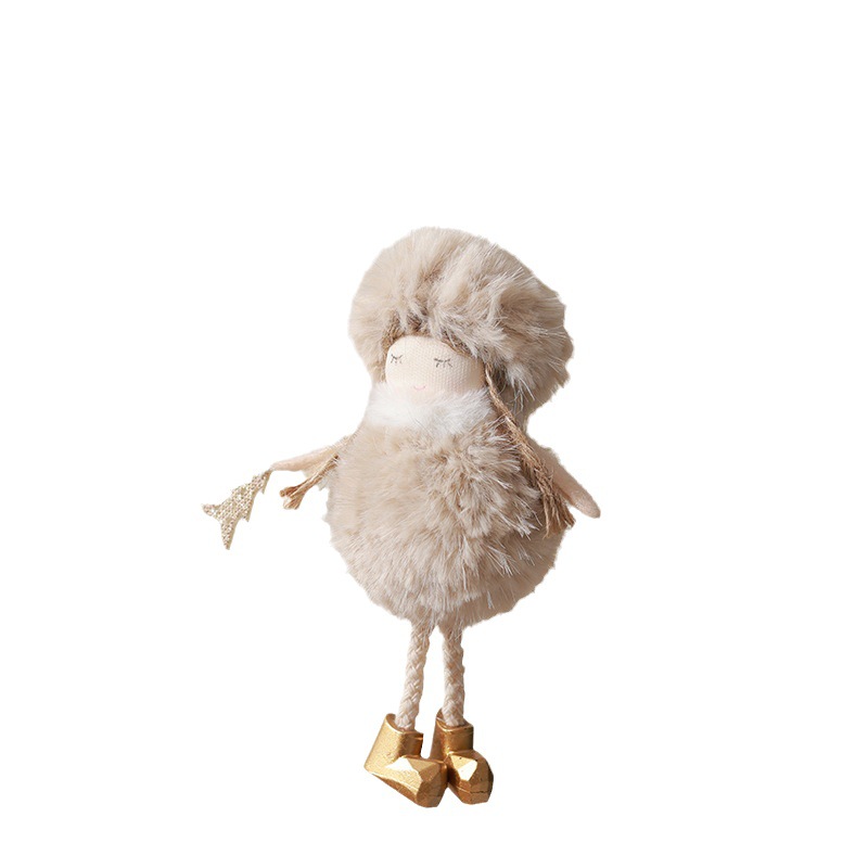 Nuevo producto transfronterizo Angel Doll Girl Lindo colgante de felpa Adornos navideños Adornos colgantes de árbol de Navidad