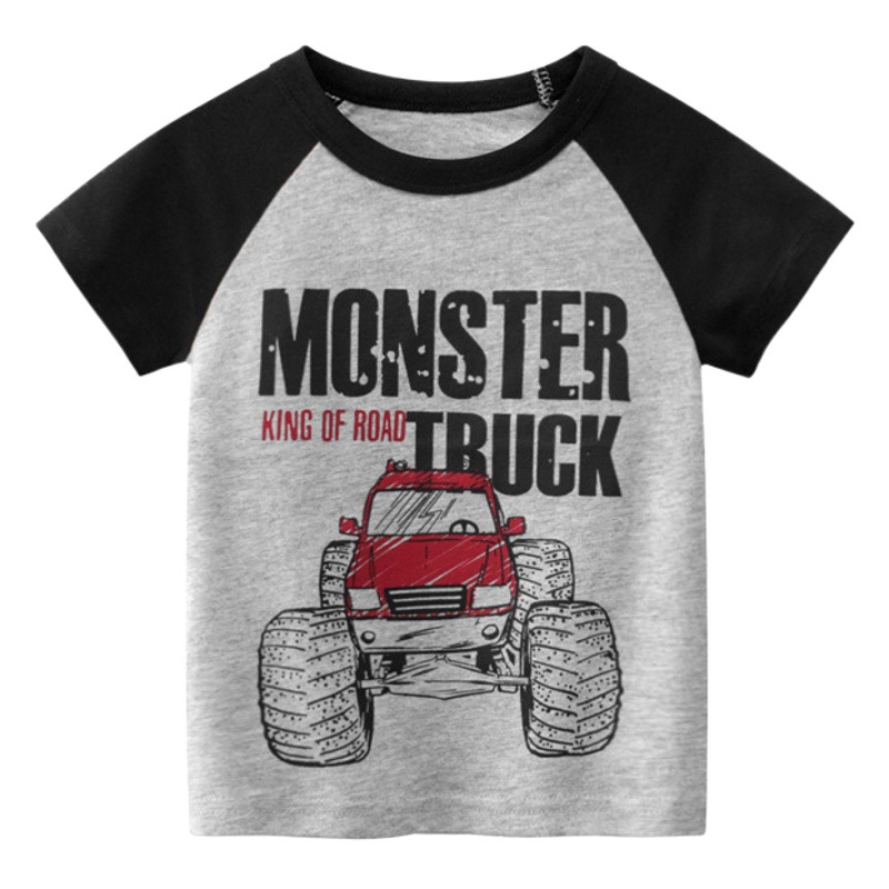 27 niños ropa para niños verano nuevos niños camisa de manga corta al por mayor camiseta coreana ropa para niños entrega de una sola pieza