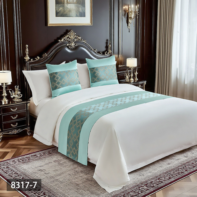 Hotel Bed Runner, Bed End Towel, B&B Bedding, Bed Cover, Solid Color Towel, Bed Cover Decorative Strip, Pillow, Table Flag