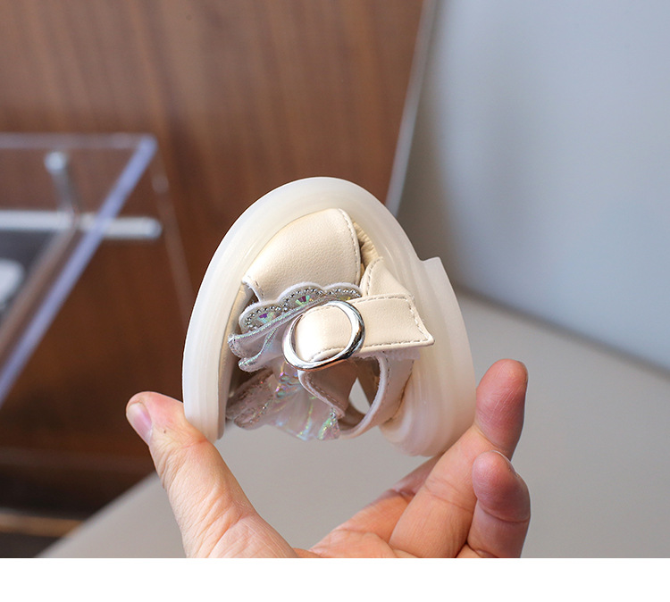 Sandali per ragazze 2024 primavera/estate nuova moda baby water diamond edizione coreana fiocco principessa suola morbida scarpe da ballo_voghion.com