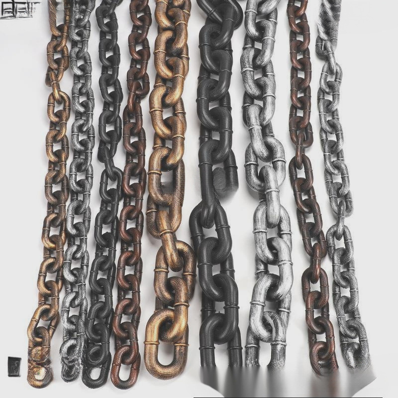 仿真铁链子道具万圣节鬼屋密室塑料假链条影视刑具囚犯酒吧锁链