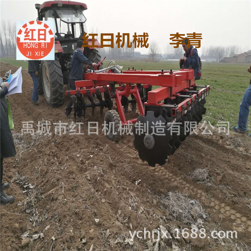 出口重耙    660*5mm圆盘耙拖拉机悬挂重耙   农用圆盘耙工作视频
