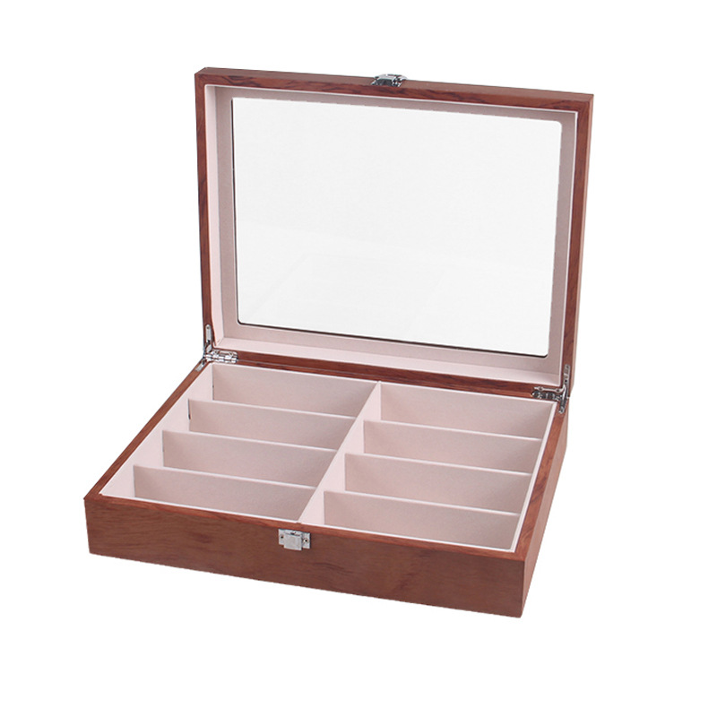 現物天然レトロ木製眼鏡ケース眼鏡収納ケース太陽胡桃木眼鏡包装ケース卸売り