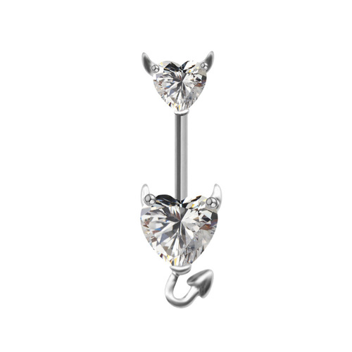 Gaibei European and American cross-border devil navel ring funny little devil navel ring navel ornaments navel nail zircon navel ring manufacturer